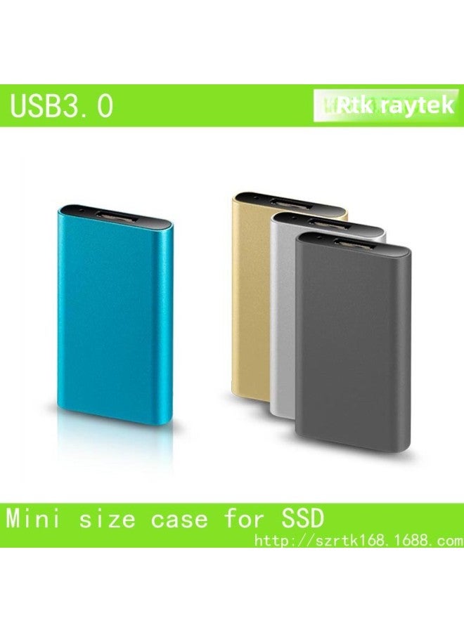 Usb3.0 Mdata Sdata Solid-state Hard Drive Box Aluminum Alloy High-speed 6Gbps Mobile Hard Disk Box-Color:Blue