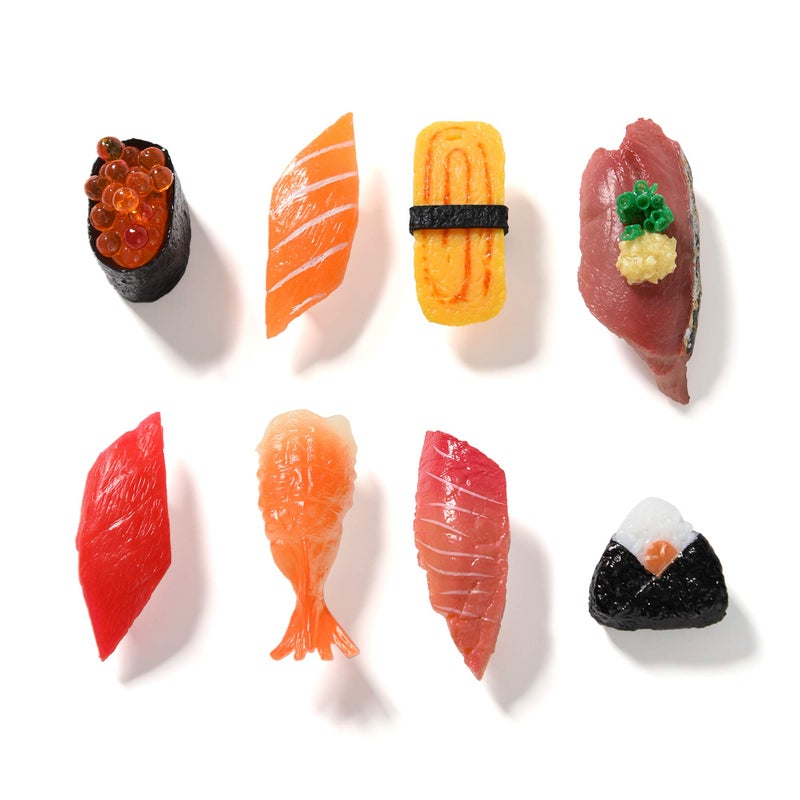 Cute Sushi Fridge Magnet Japenese Food Fun Magnets for Refrigerator Whiteboard Fake Sushi Food Play Toys for Dollhouse Cake Kitchen Decoration GiftsSushi 1