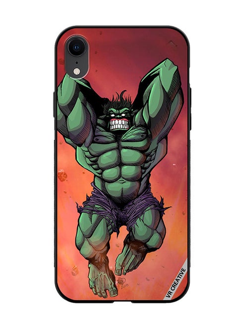 Protective Case Cover For Apple iPhone XR Hulk Angry Design Multicolour