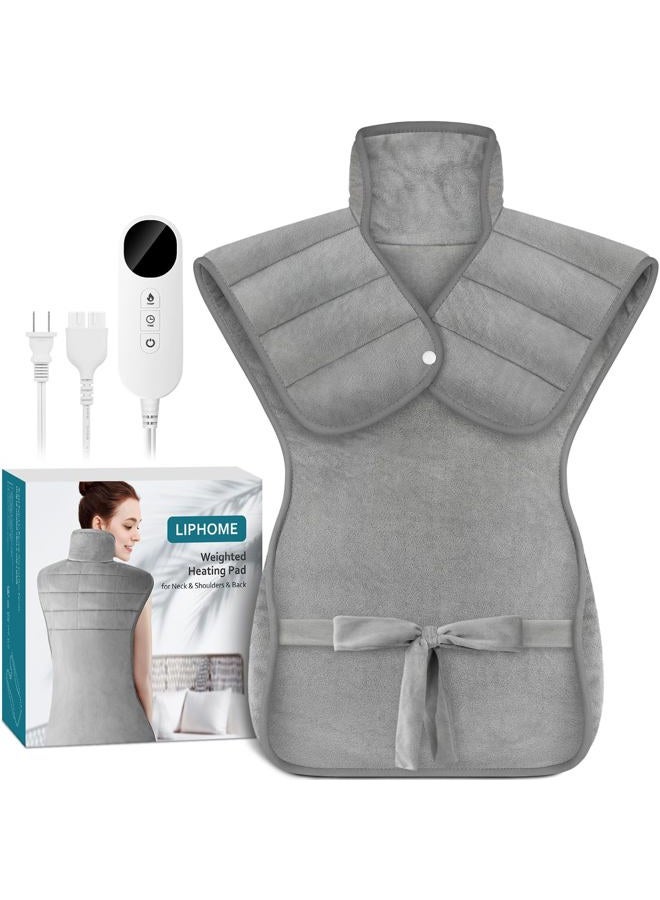 LIPHOME Heating Pad for Neck and Shoulders and Back, Heating Pad for Back Pain Relief and Cramps, Heat Pads for Women, Birthday Mothers Day Gifts for Mom Wife Grandma Her, 6 Heat Settings, 4 Auto-Off, 22"x35" - Image 1