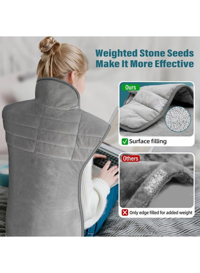 LIPHOME Heating Pad for Neck and Shoulders and Back, Heating Pad for Back Pain Relief and Cramps, Heat Pads for Women, Birthday Mothers Day Gifts for Mom Wife Grandma Her, 6 Heat Settings, 4 Auto-Off, 22"x35" - Image 5