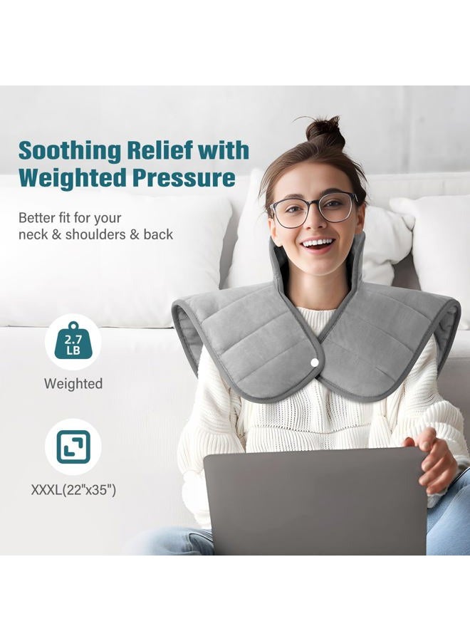 LIPHOME Heating Pad for Neck and Shoulders and Back, Heating Pad for Back Pain Relief and Cramps, Heat Pads for Women, Birthday Mothers Day Gifts for Mom Wife Grandma Her, 6 Heat Settings, 4 Auto-Off, 22"x35" - Image 2