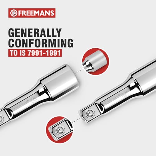 FREEMANS 1/2" Drive Socket Extension Bar - 75mm With CR-V Steel with Mirror Finish | Heavy Duty Socket Extension & Triple Chrome Plated Tool Use For Home & Industrial - Image 3