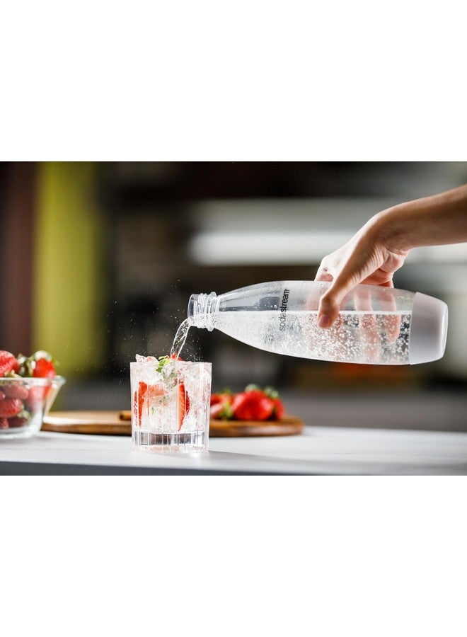 sodastream - Carbonating Bottles | Store even more fizzy drink favorites in your fridge | Dishwasher Safe | Slim Design: Fits in most car cup holders | 34 Fl Oz | Pack of 2 | White - Image 4