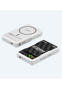 Sharge ICEMAG Magnetic Power Bank, World's First 10000mAh Battery Pack with Active Cooling for MagSafe, Transparent Portable Charger with 20W USB-C Input/Output for iPhone14/13/12 Pro/Pro Max/Mini