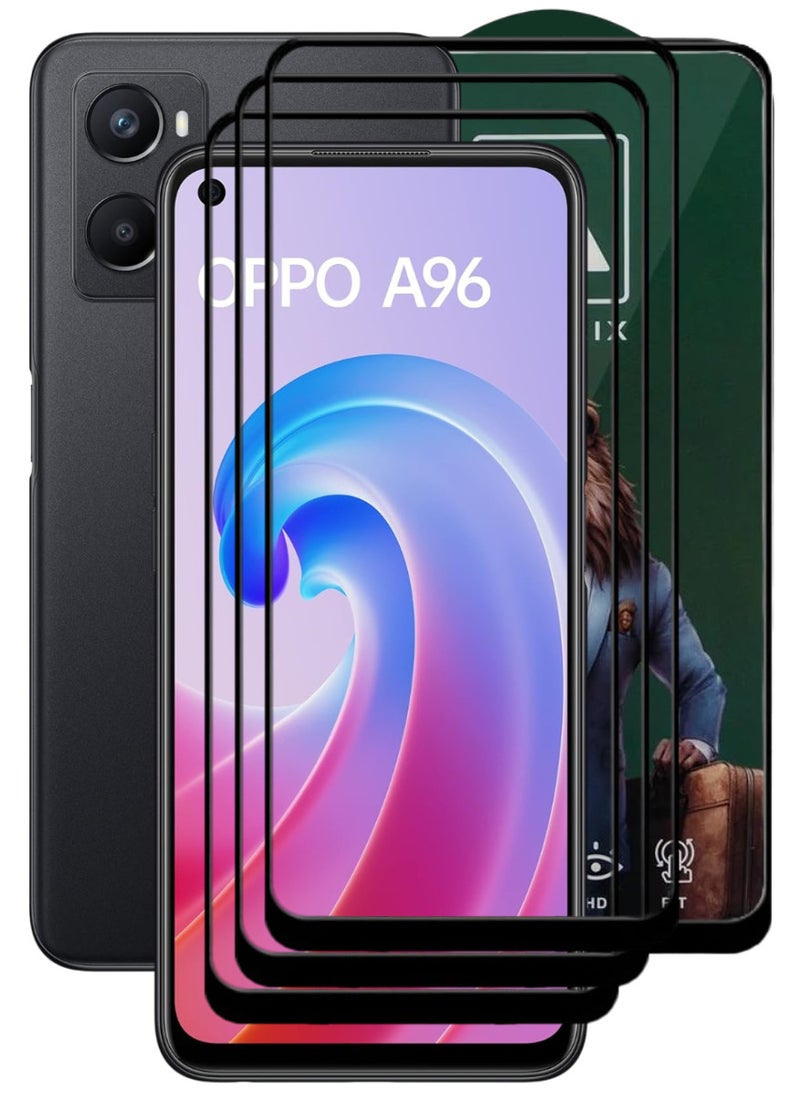 ACLIX 3 Pieces Antistatic ESD Dustproof Premium Quality High Definition Tempered Glass Screen Protector Designed For Oppo A96 - Image 1