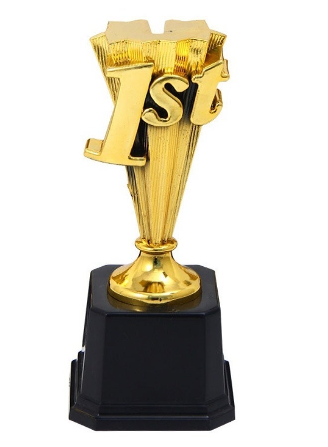 COYO 1st Place Trophy Award - Plastic Trophy, 8-Inch Gold-Plated with Black Base - Sports Tournament & Party Awards - Basketball & Soccer Awards for Adults & Kids - Image 1