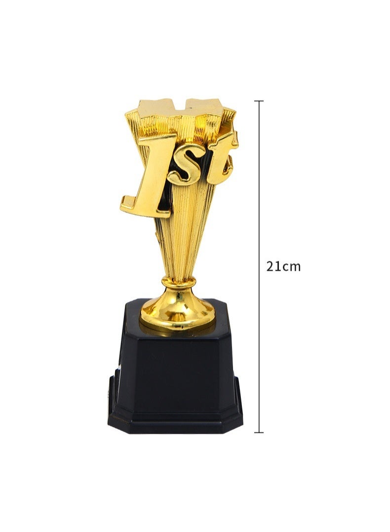 COYO 1st Place Trophy Award - Plastic Trophy, 8-Inch Gold-Plated with Black Base - Sports Tournament & Party Awards - Basketball & Soccer Awards for Adults & Kids - Image 5