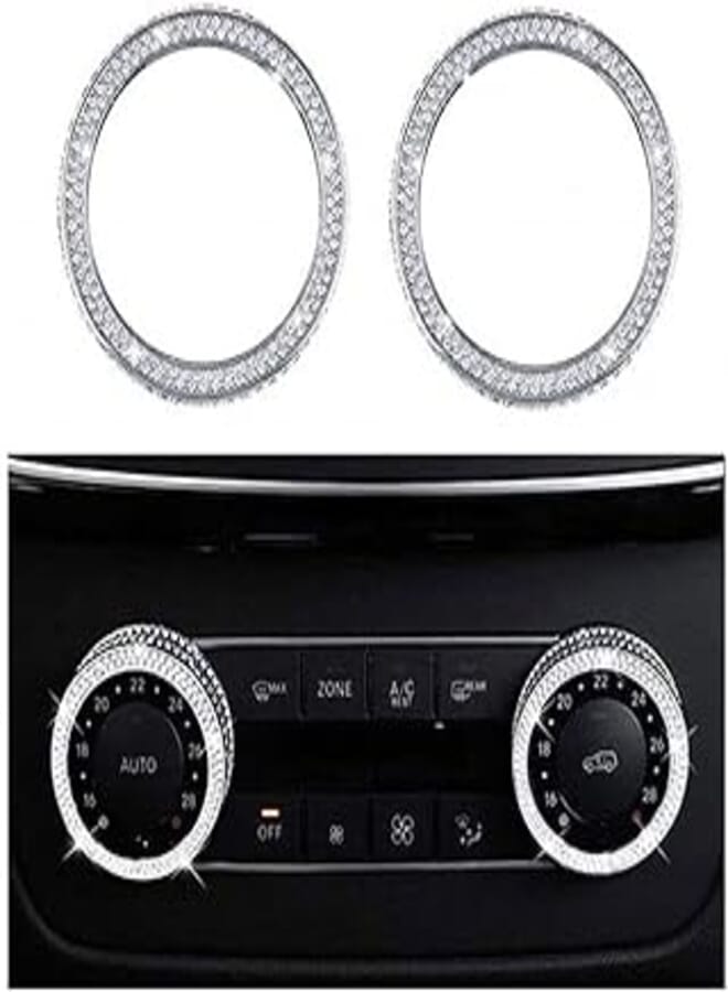 Mercedes GLA 2 Piece Air-Conditioner Control Button Cover - Silver