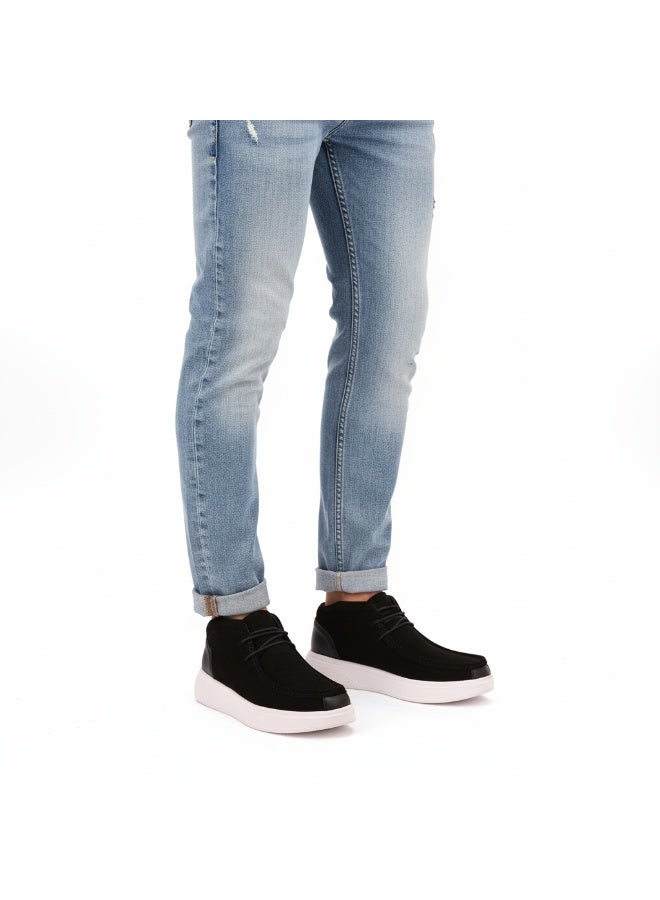 إيتاليانو حذاء رجالى برباط انيق مصنوع من شمواه جلد طبيعي - مزود بنعل رابر تركي مريح - Image 1