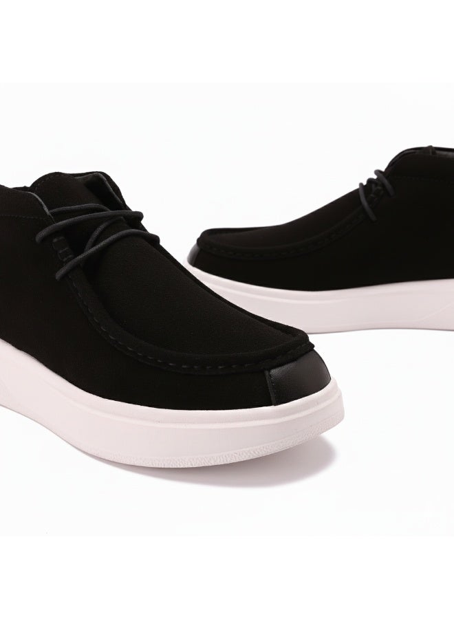 إيتاليانو حذاء رجالى برباط انيق مصنوع من شمواه جلد طبيعي - مزود بنعل رابر تركي مريح - Image 3