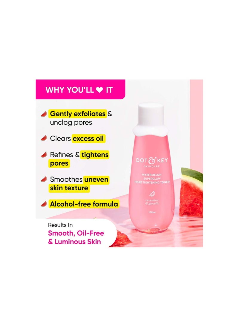 Dot & Key Watermelon Superglow Pore Tightening Toner For Glowing Skin  and Uneven Skin Tone | For All Skin Types | 150 Ml - Image 2