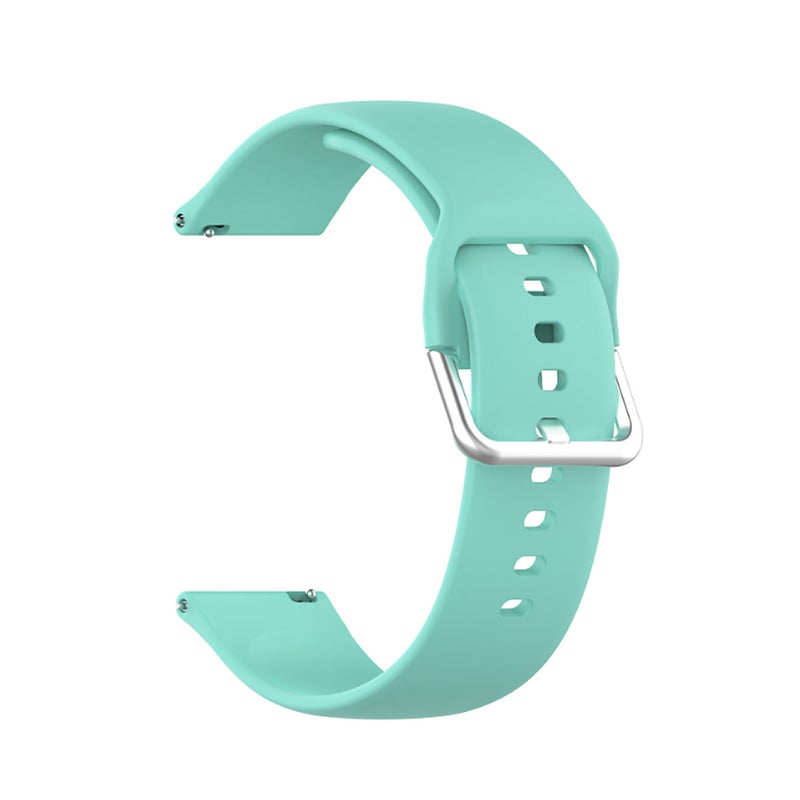 Silicone Watch Band: Green, Textured Non-Slip Breathable, Waterproof Washable - Durable Soft Comfortable, Secure Locking Replacement Watch Strap for Haylou Smart Watch LS05 - Image 1