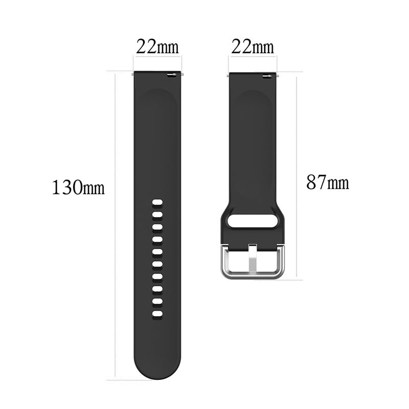 Silicone Watch Band: Green, Textured Non-Slip Breathable, Waterproof Washable - Durable Soft Comfortable, Secure Locking Replacement Watch Strap for Haylou Smart Watch LS05 - Image 5