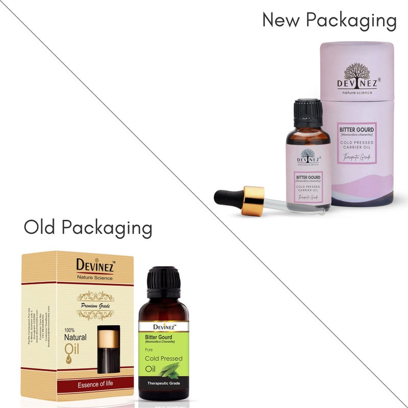 Devinez Bitter Gourd Cold-Pressed Oil, 50ml 100% Pure, Natural & Undiluted, For Anti-Aging, Skin, Shiny Hair, Dry And Itchy Scalp, Split Ends, Dandruff care & Natural Remedies - Image 2