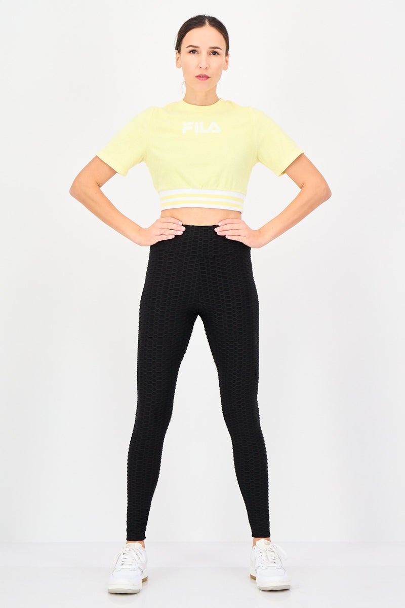 FILA Women Sportswear Fit Short Sleeve Outdoor Top, Yellow - Image 4