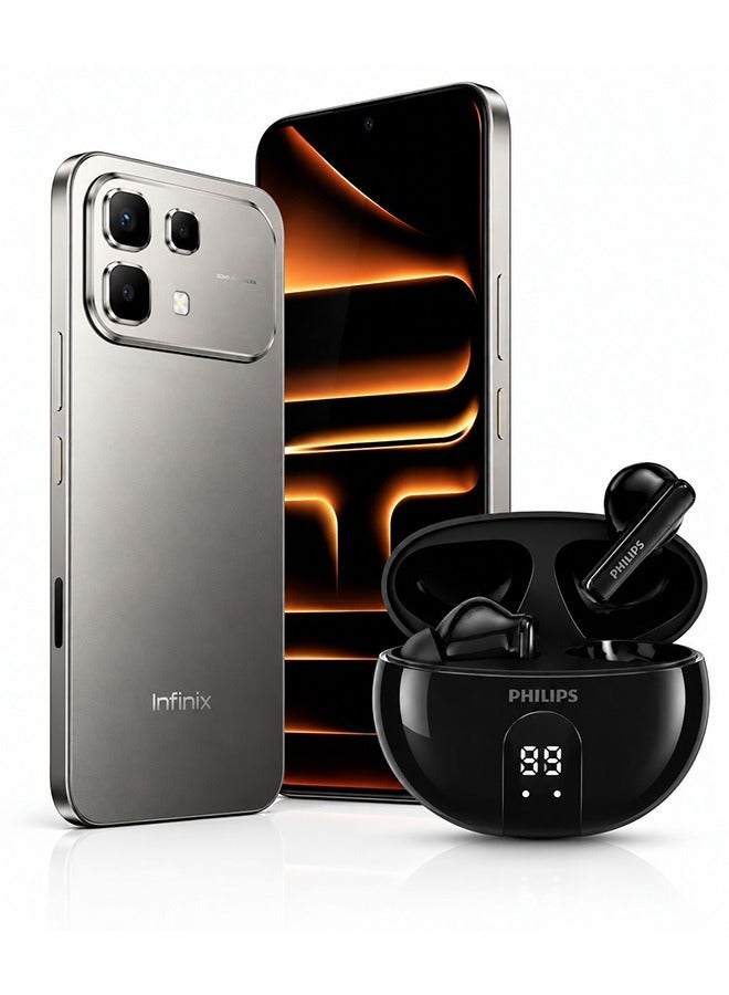 إنفينيكس نوت 60 6.78 بوصة ثنائي الشريحة 5G ميس تيتانيوم 8 جيجابايت رام 256 جيجابايت + سماعات XE33 - نسخة الشرق الأوسط - Image 1