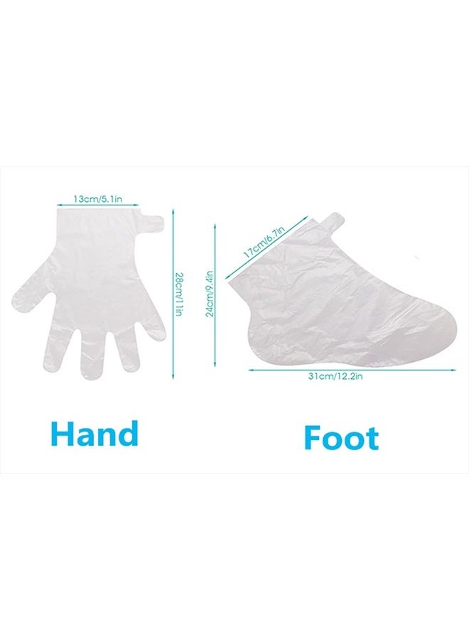 Damsale 200pcs Paraffin Wax Bath Liners, Paraffin Bags for Hand & Foot, Plastic Paraffin Socks and Gloves for Therabath Hot Wax Therapy Bags Covers for Paraffin Wax Machine (200pcs mittens booties) - Image 2