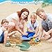 Dilabnba16in40cm Kids Beach Spades Sand Shovels Toy Gardening Tool Sturdy Wood Handle ABS Plastic Shovel Scoop Garden Sand Beach Sandbox Backyard Digging Summer Toy for Toddler Boy Girl 3102PCS - Image 4