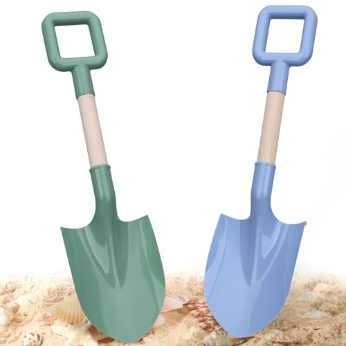 Dilabnba16in40cm Kids Beach Spades Sand Shovels Toy Gardening Tool Sturdy Wood Handle ABS Plastic Shovel Scoop Garden Sand Beach Sandbox Backyard Digging Summer Toy for Toddler Boy Girl 3102PCS - Image 1