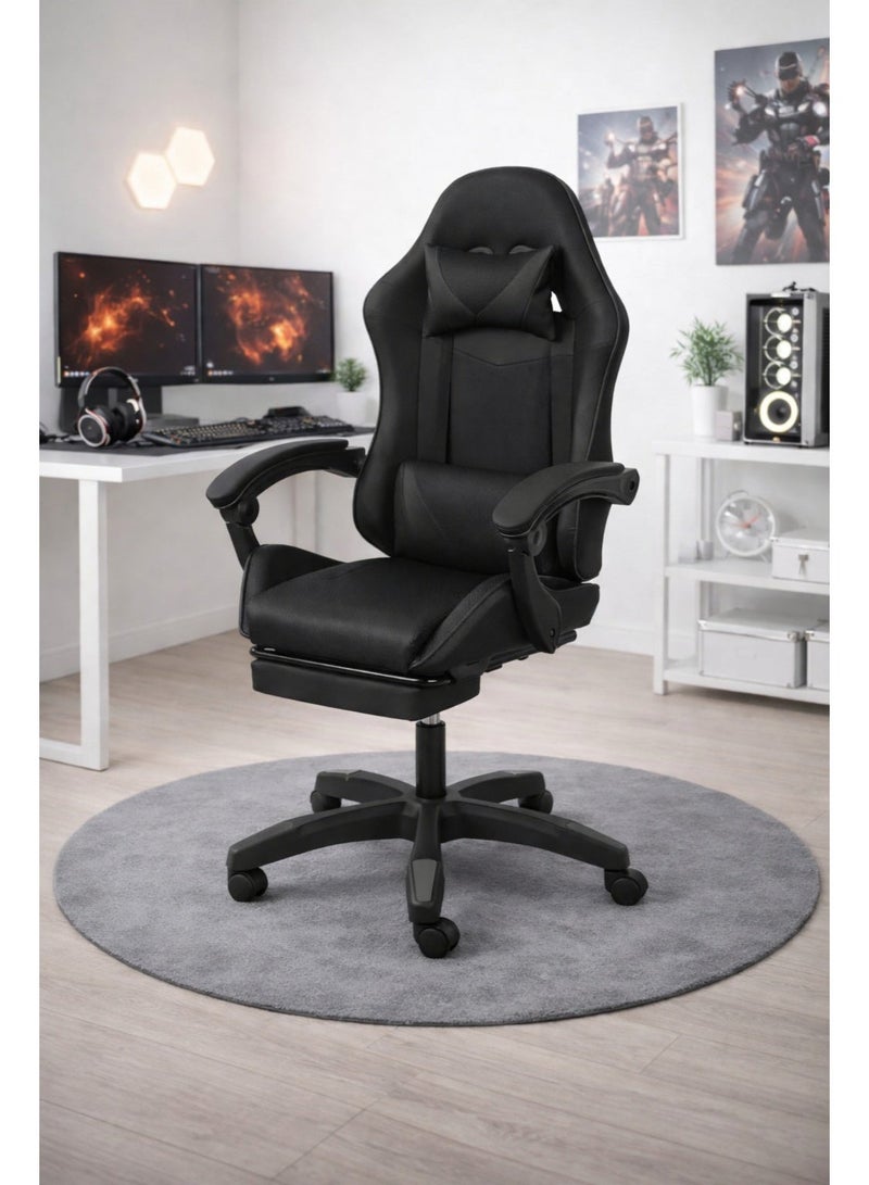 NZONE STORE Comfortable leather adjustable gaming chair with armrest, comfortable headrest and footrest, 360 degree rotation - Image 1