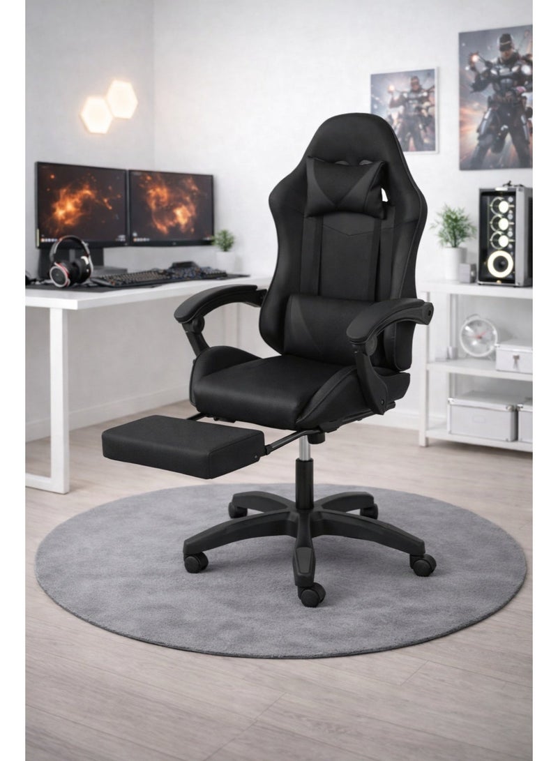 NZONE STORE Comfortable leather adjustable gaming chair with armrest, comfortable headrest and footrest, 360 degree rotation - Image 3
