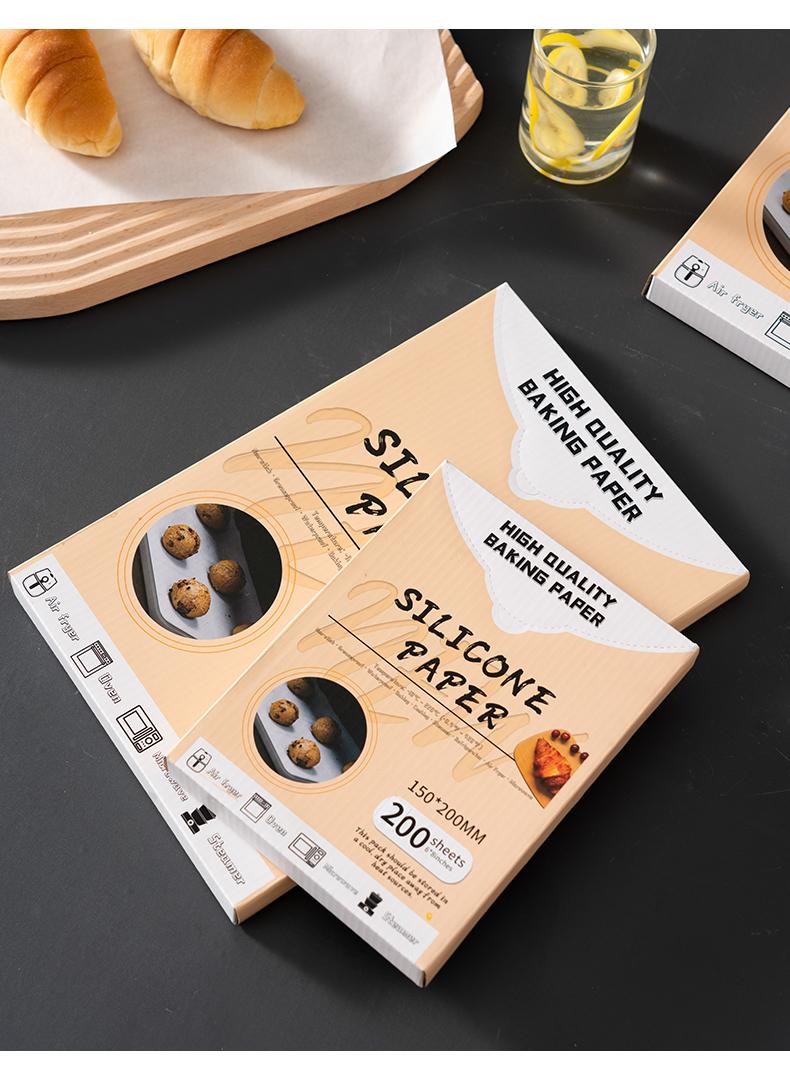 Bluejw 200 Pcs Barbecue Special Baking Paper Oil Resistant And High-Temperature Resistant Silicone Paper - Image 5