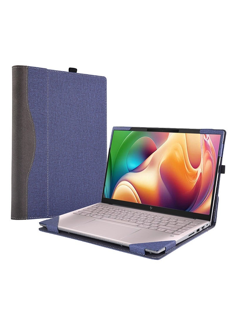 عام غطاء متوافق مع لاب توب إتش بي سبكتر إكس 360 2 في 1 مقاس 14 إنش طراز 14-eu و14t-eu - حافظة واقية من جلد PU مع حامل تبريد قابل للطي - Image 1