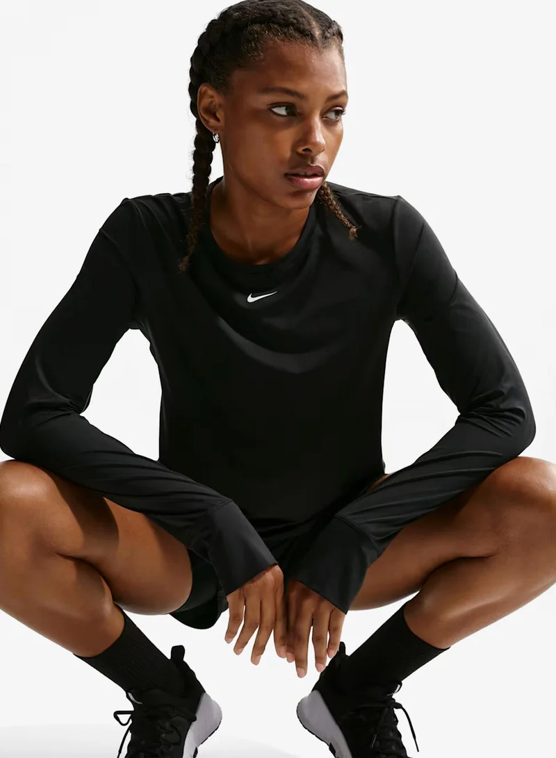 Nike BLACK Dri-FIT One Classic T-Shirt for Women | Best Price UAE