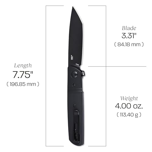 CRKT سكين CRKT بامبوزلد الأسود القابل للحمل اليومي EDC مع قفل بطانة: شفرة حافة عادية من فولاذ D2، مقبض G10 مع دعامة من الفولاذ المقاوم للصدأ، مشبك جيب، 5720K - Image 5