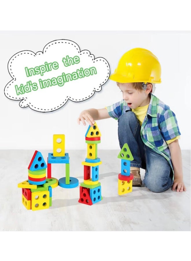 Toy Land Wooden Fishing Game Toy Set for Kids – Magnetic Fishing Four-Post Puzzle Board with Shapes Sorting, Hand-Eye Coordination & Early Learning Educational Toy (36+ Months) - Image 3
