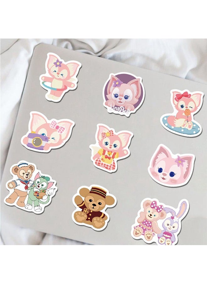 Beyond 100Pcs Girls Gentle Cartoon Bear Sticker, Pink Aesthetic Graffiti Sticker for Kids Teens, Cute Pink Laptops Decals for Water Bottles Journal Bag Phone  - Image 4