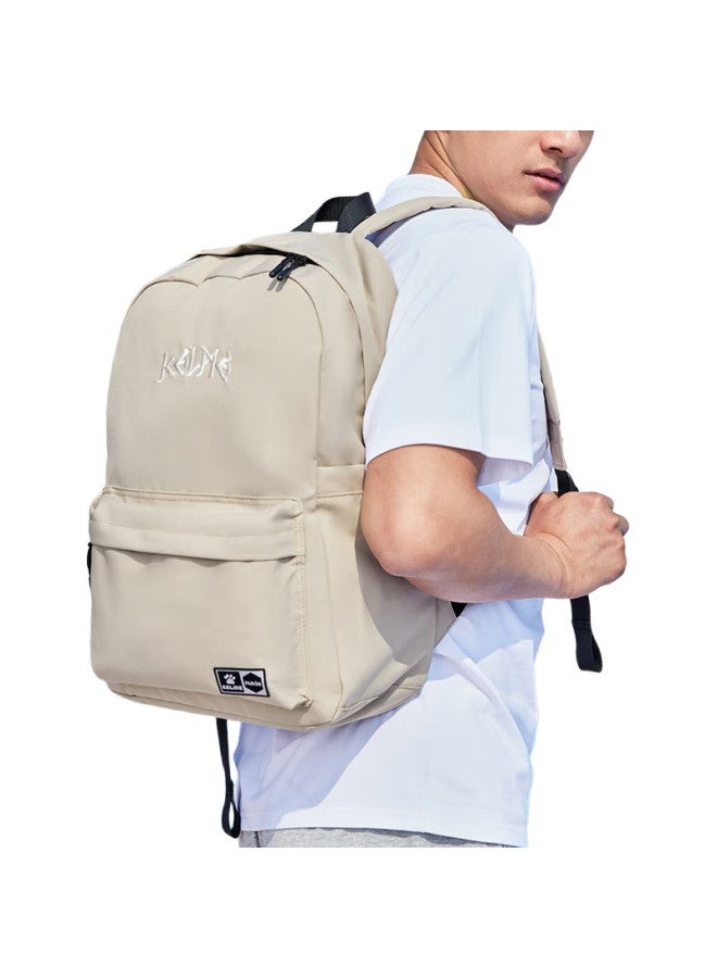 KELME Backpack, Outdoor Sports, Portable, Large Capacity, Travel Backpack, Student Schoolbag, Light Khaki, One Size Fits All - Image 2