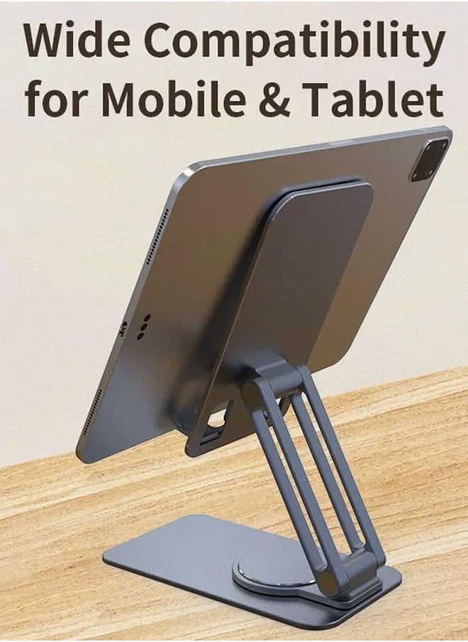 Jmary MK-60 Desktop Adjustable Phone Stand – Foldable & Height Adjustable Mobile Holder for Desk – Universal Smartphone Stand with Anti-Slip Base, Multi-Angle Viewing & Sturdy Support for iPhone, Android, Tablets – Black - Image 3