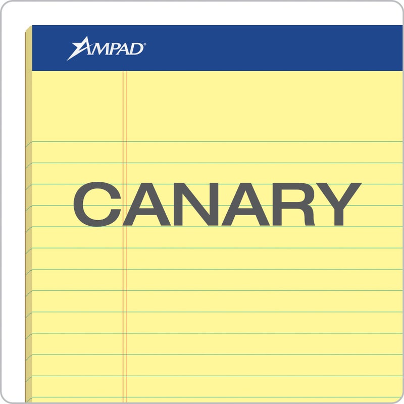 Ampad Perforated Pad, Size 8-1/2 x 11-3/4, Canary Yellow Paper, Legal Ruling, 50 Sheets Per Pad (20-260), 50 Count (Pack of 12) - Image 5