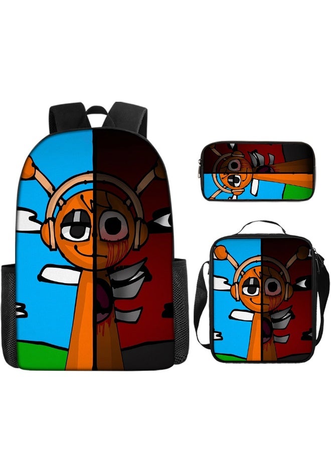 Sprunki Cartoon-Themed Student Backpack Set - Unleash Your Style on Campus! - Image 1