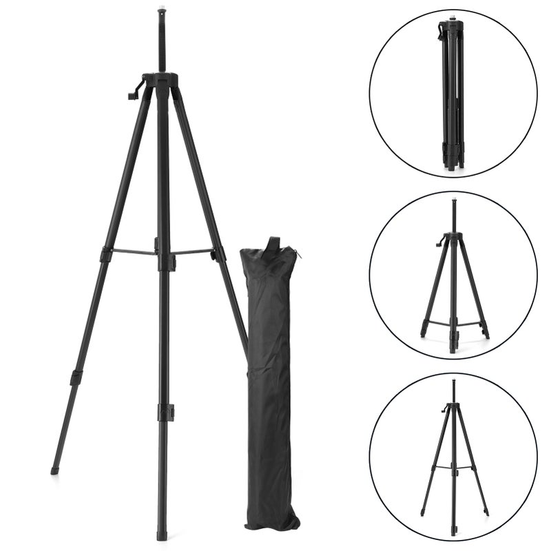 1.5M Level Tripod Adjustable Height Aluminium Alloy Extension Bar Tripod Bracket Leveling Machine Telescoping Pole with Bubble-level - Image 2