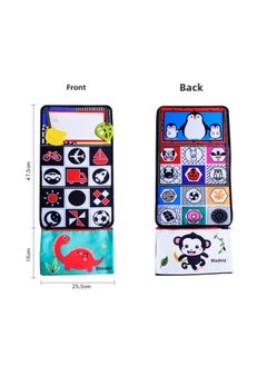 Generic Harem Cloth Book Car Pendant Folding Head Training Baby Cognitive Color Infant Early Education Cloth Book-Color:Penguin Black And White Harem Cloth Book (4 Pages And 8 Sides)  - Image 3