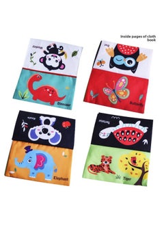 Generic Harem Cloth Book Car Pendant Folding Head Training Baby Cognitive Color Infant Early Education Cloth Book-Color:Penguin Black And White Harem Cloth Book (4 Pages And 8 Sides)  - Image 5