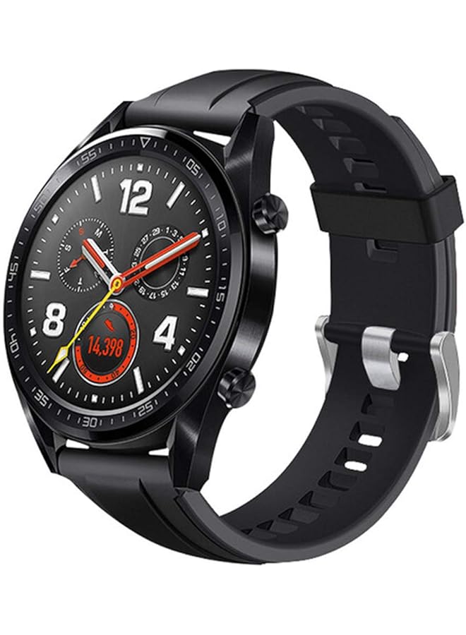 إيروريكس سوار سيليكون رياضي ثنائي اللون لساعة هواوي جي تي 22 مم، أسود - Image 2