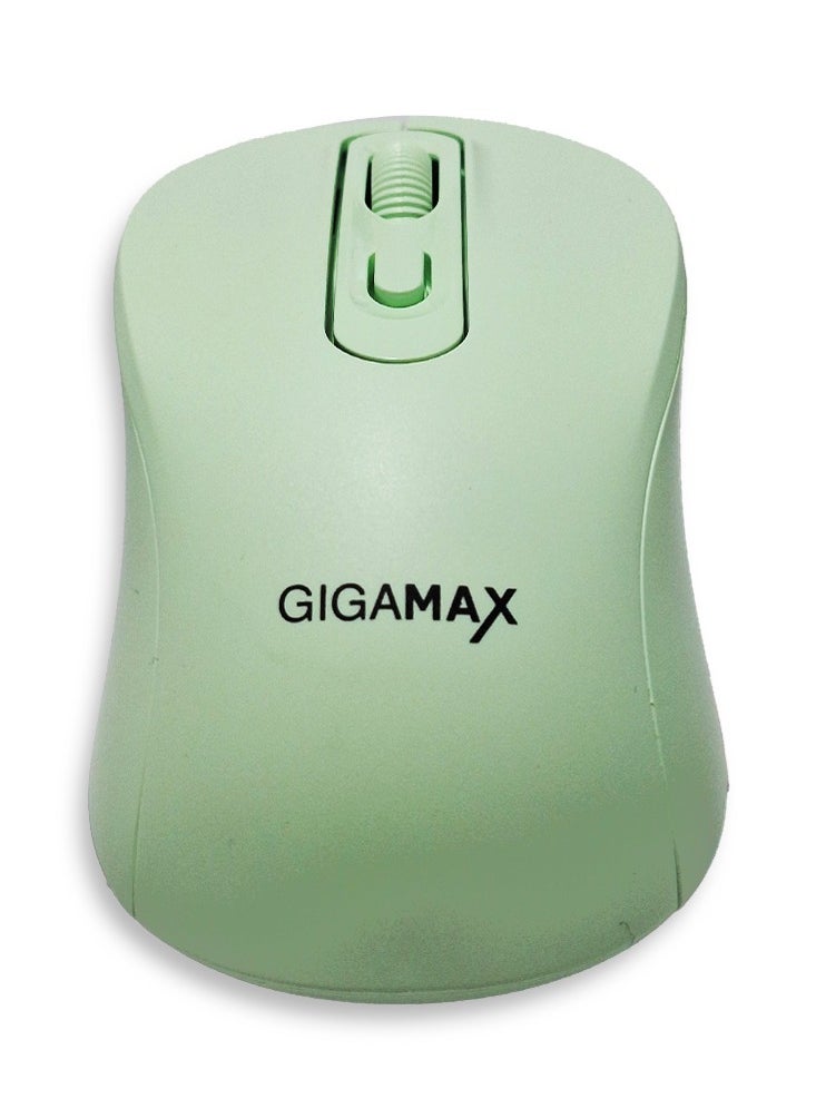 Gigamax - Wireless Desk office Mouse, G-1500, 1600 DPI Wired/Wireless Functional Mouse with 3 Modes Connectivity, Bluetooth and 2.4G Wireless, 4 Macro Buttons, Long Lasting Rechargeable Battery Capacity and for PC/Mac/Laptop Used in... Home and office, Green - Image 1