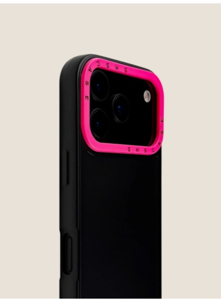 حالة الهاتف المحمول مناسبة لـ iPhone 17 Pro: قشرة ناعمة للجلد ، غطاء واقي مكافح السقوط باللون ، أسود - Image 1
