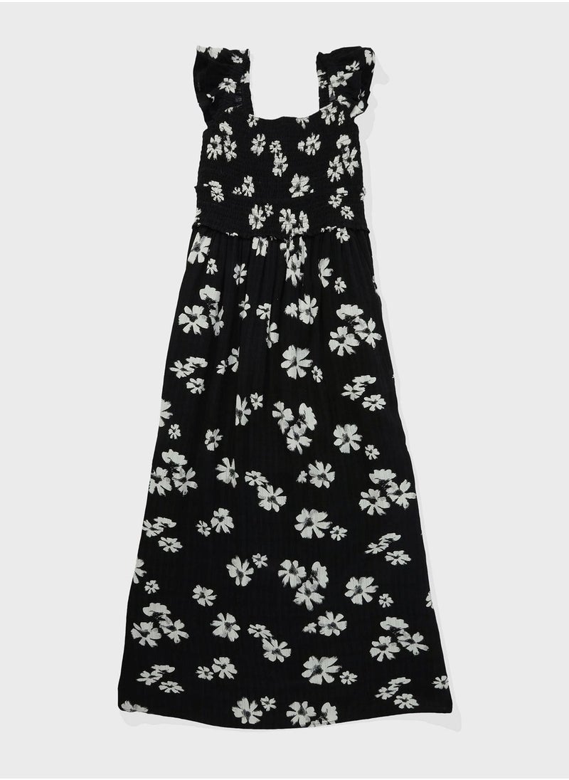 American Eagle - Smocked Flutter Sleeve Dress - Image 1