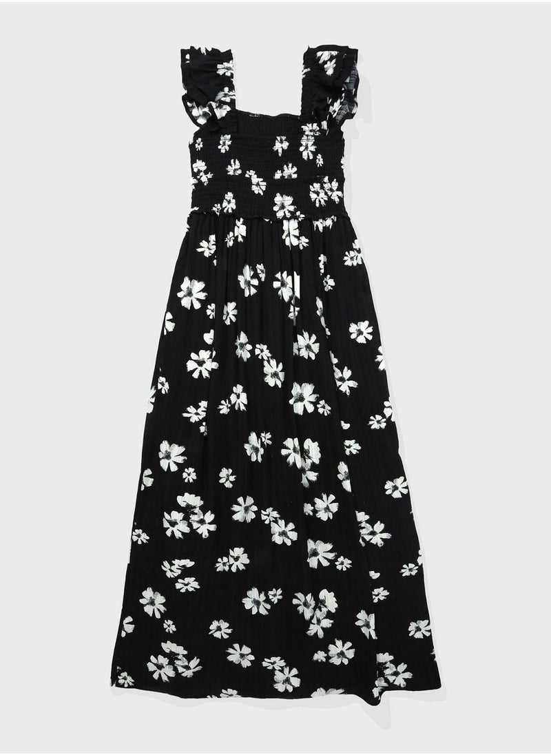 American Eagle - Smocked Flutter Sleeve Dress - Image 1