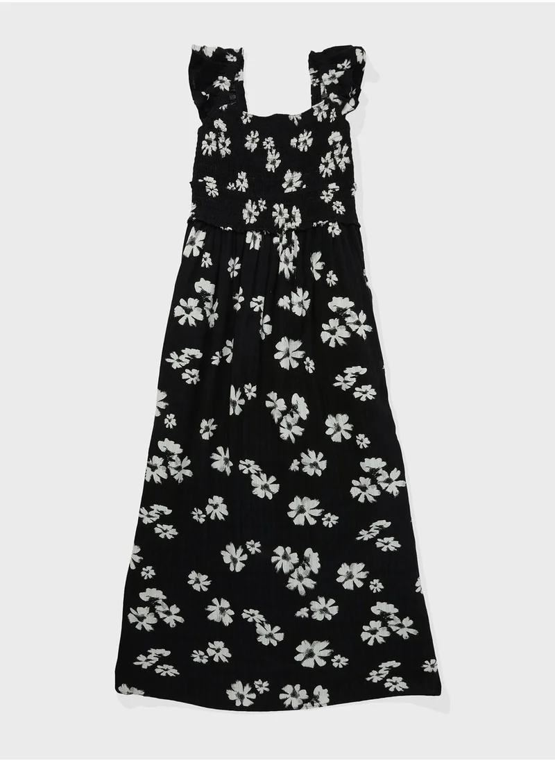 American Eagle Smocked Flutter Sleeve Dress