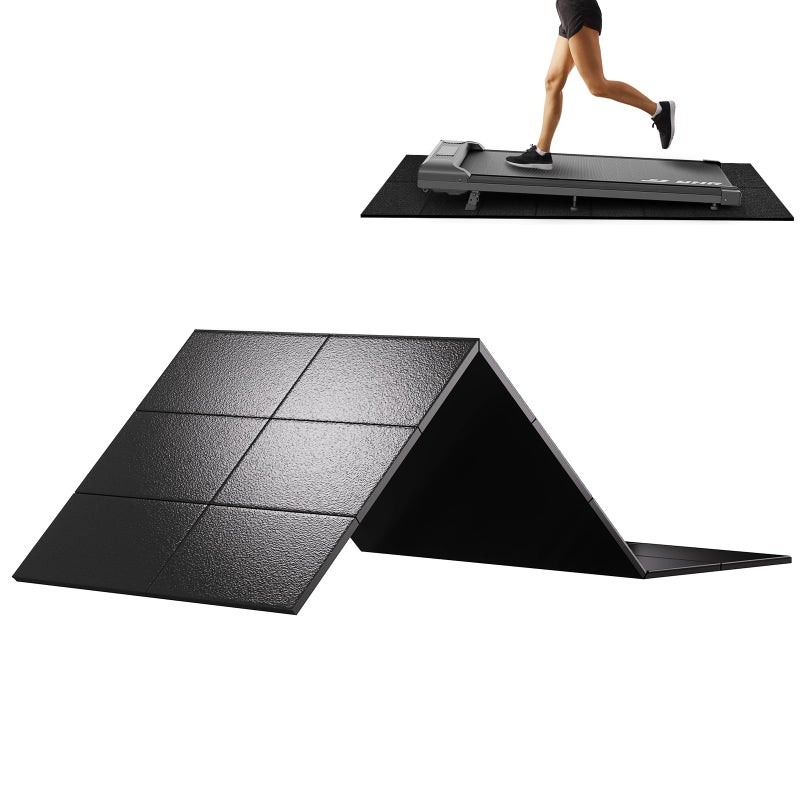 HOVSCO Foldable Treadmill Mat NonSlip Exercise Bike Mat 14 Thick 30x63 Waterproof Walking Pad for Carpet Hardwood Floors Workout Indoor Bikes Fitness Equipment Home Yoga