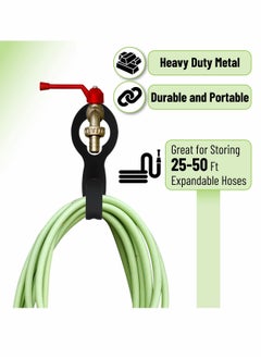Y&D Garden Hose Holder, Water Metal Hanger Hook, Portable Holder for Outside, Hanging Carrier(Fit 100’ of 5/8” Hose）  - Image 2
