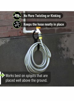 Y&D Garden Hose Holder, Water Metal Hanger Hook, Portable Holder for Outside, Hanging Carrier(Fit 100’ of 5/8” Hose）  - Image 3