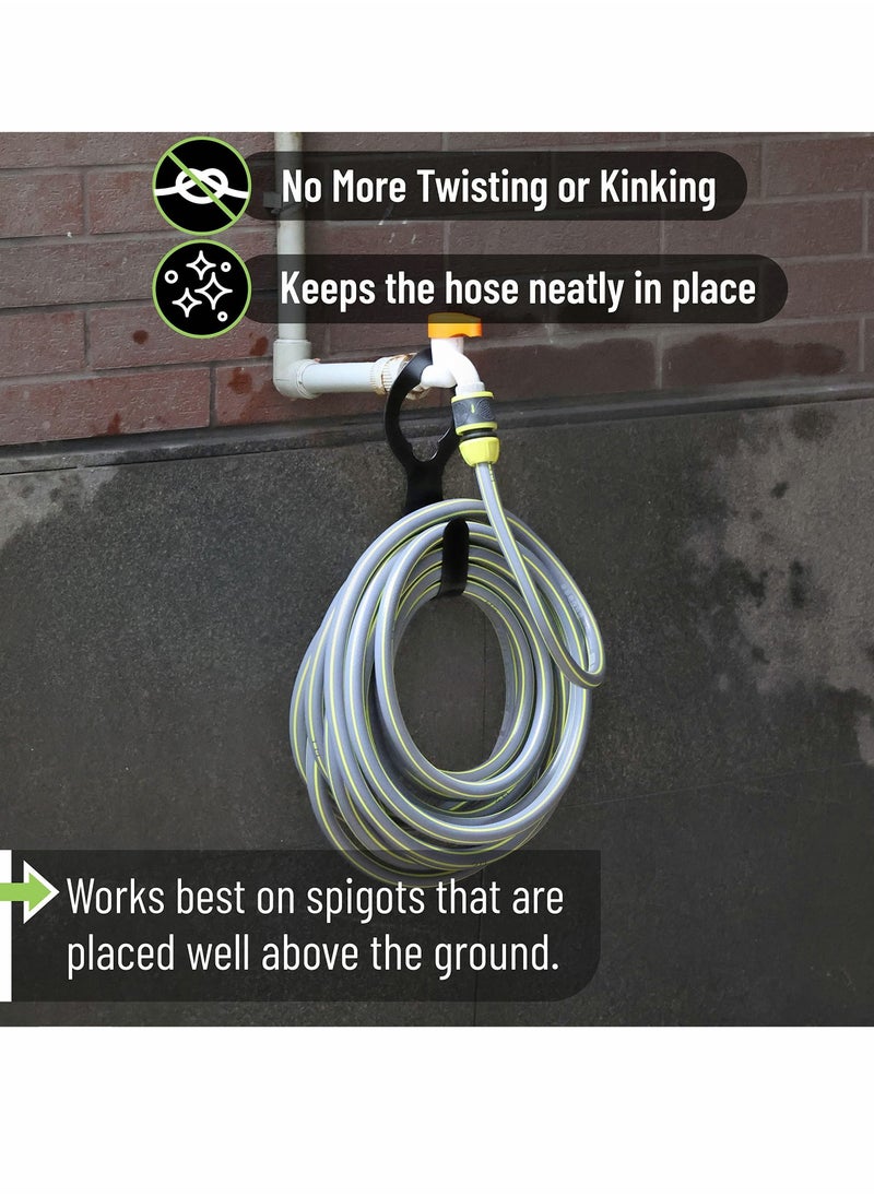 Y&D Garden Hose Holder, Water Metal Hanger Hook, Portable Holder for Outside, Hanging Carrier(Fit 100’ of 5/8” Hose）  - Image 3