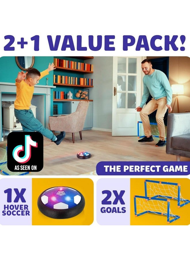 Atlasonix Hover Soccer Ball, Indoor Soccer Ball, Boy Birthday Gifts, Indoor Toy Games, 1 Balls with 2 Goals, Indoor 3 in 1 Pack, Floating Gliding Disk - Image 2